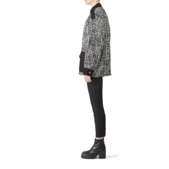 THE KOOPLES Garden Tweedy Pockets Full Zip Black Gray Jacket Small - Picture 3 of 8